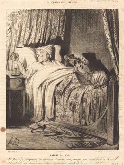9 heures du soir - Honoré Daumier