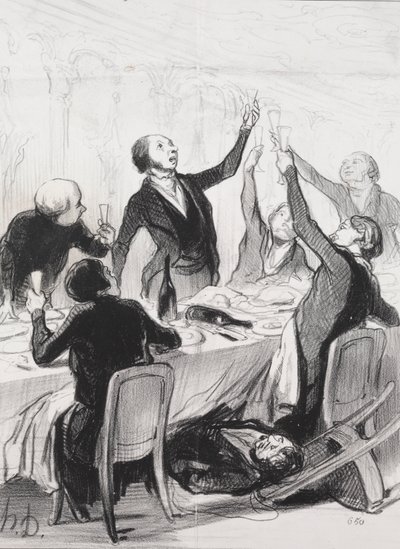 Un 43e toast... à la Société de Tempérance - Honoré Daumier