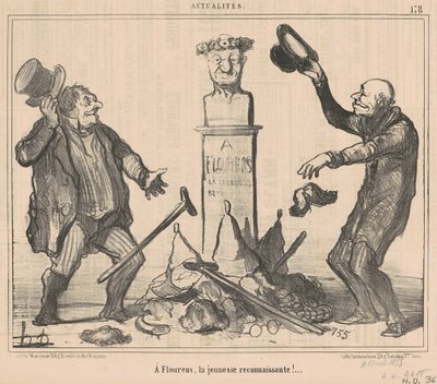 À Flourens, la jeunesse reconnaissante! - Honoré Daumier