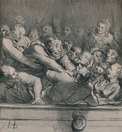 Discussion littéraire dans la galerie supérieure, c.1864, 1946 - Honoré Daumier