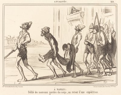 À Naples : Défilé des gardes-du-corps - Honoré Daumier