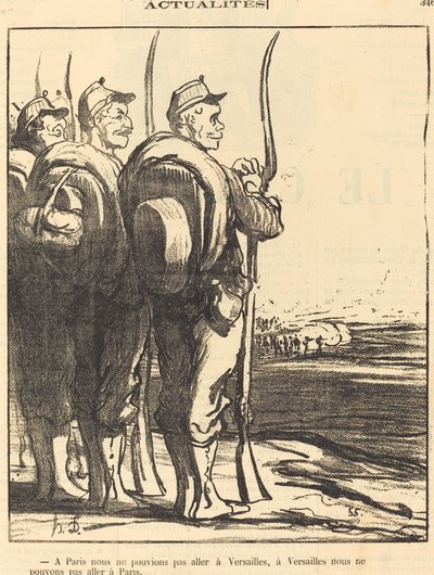 À Paris nous ne pouvions... aller à Versailles... - Honoré Daumier