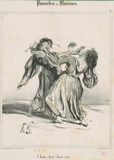 À bon chat bon rat - Honoré Daumier