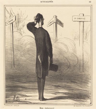 À droite ou à gauche? - Honoré Daumier
