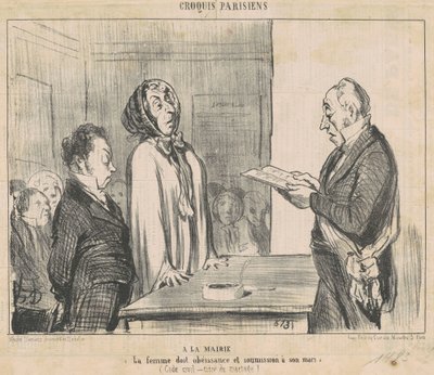 À la mairie - Honoré Daumier