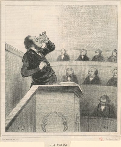 À la tribune - Honoré Daumier