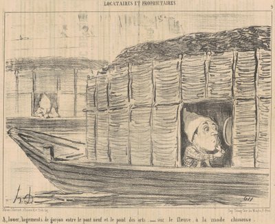À louer, logements de garçon entre le - Honoré Daumier