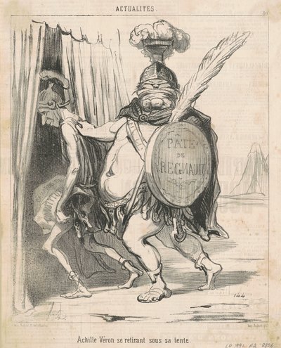Achille Véron se retirant sous sa tente - Honoré Daumier