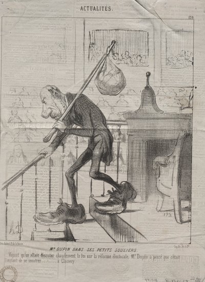 Actualités No. 128 : M. Dupin dans ses petits souliers, 1850 - Honoré Daumier