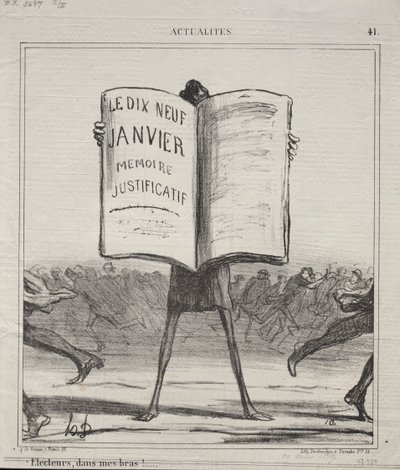 Actualités No. 41: Électeurs, dans mes bras !..., 1869 - Honoré Daumier