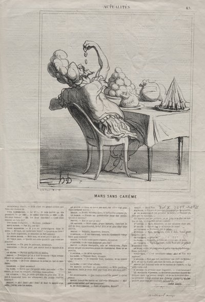 Actualités n° 43 : Mars sans Carême, 1869 - Honoré Daumier