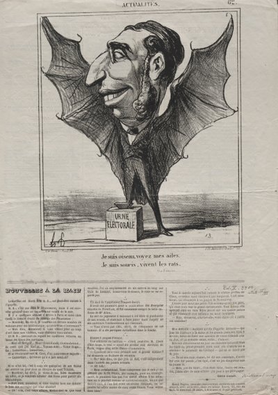 Actualités No. 62: Je suis un oiseau, voyez mes ailes - Honoré Daumier