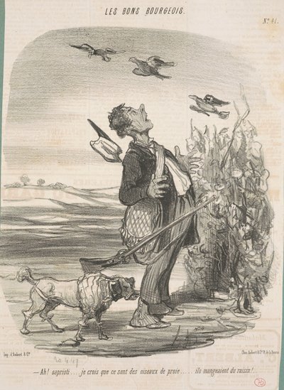 Ah! ... Je crois que ce sont des oiseaux de proie ... - Honoré Daumier