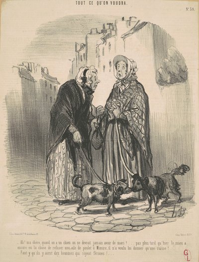 Ah! Ma chère, quand on a un chien - Honoré Daumier