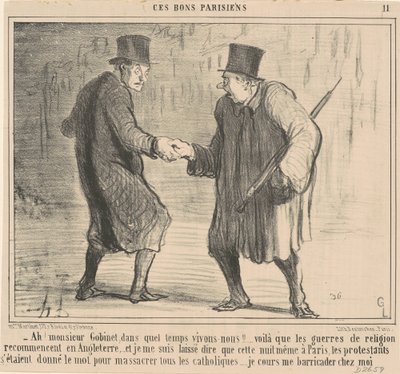 Ah! Monsieur Gobinet, dans quel temps... - Honoré Daumier