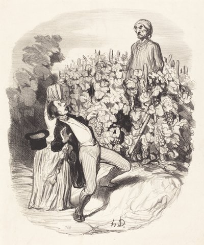 Ah! Saperlotte, je crois que nous sommes pincés! - Honoré Daumier