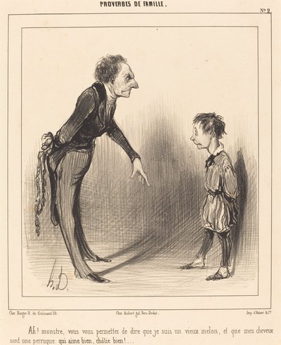 Ah! monstre, vous vous permettez... - Honoré Daumier