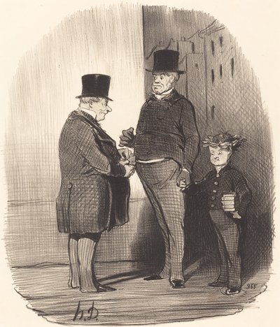 Ah ! vous êtes fort en vers latins, jeune homme... - Honoré Daumier