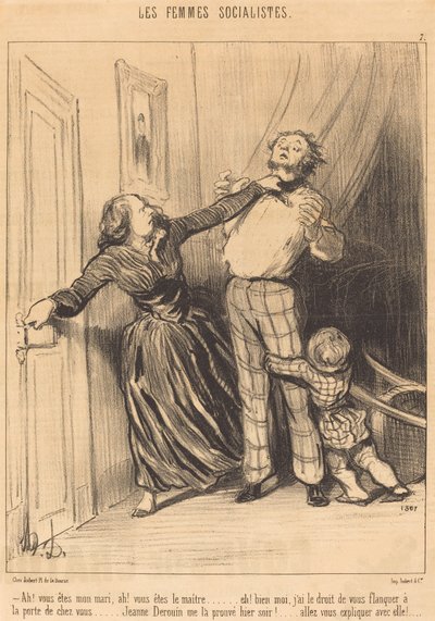 Ah! vous êtes mon mari, ah! vous êtes le maître... - Honoré Daumier