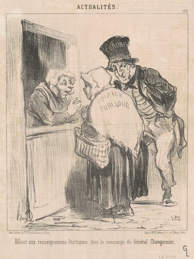 Allant aux renseignements politiques - Honoré Daumier