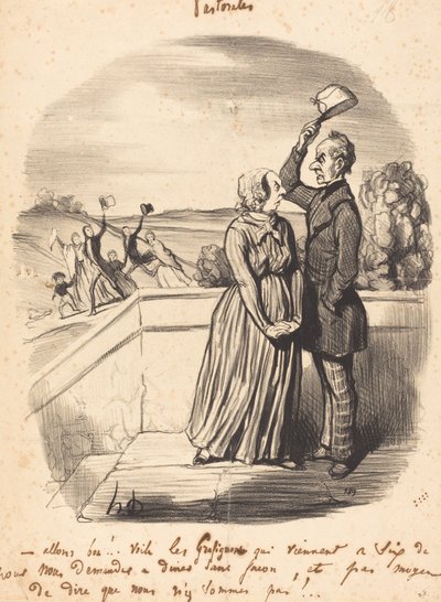 Allons bon!... voilà les grafignons... - Honoré Daumier