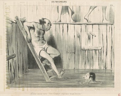 Allons lancez-vous père goutot... - Honoré Daumier