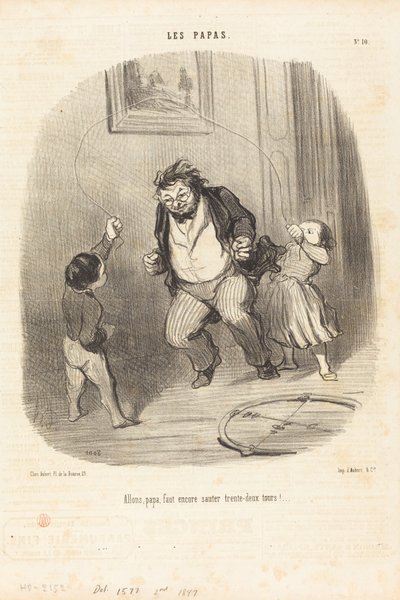 Allons, papa... encore... trente-deux tours!... - Honoré Daumier