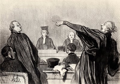 Un avocat qui est manifestement pleinement convaincu, 1845 - Honoré Daumier