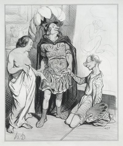 Apelles et Campaste - Honoré Daumier