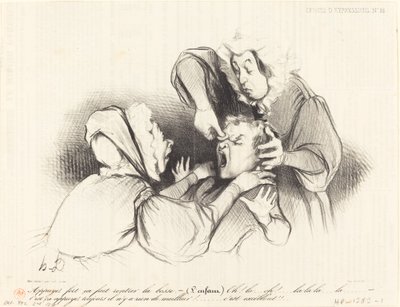 Appuyez fort, ça fait rentrer la bosse... - Honoré Daumier