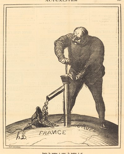 Après la pompe à sang, la pompe à or - Honoré Daumier