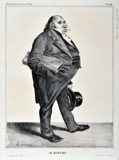Charivari de 1833 : Série Célébrités de la Caricature - Honoré Daumier