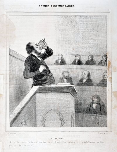 Charivari de 1843 : Série SCÈNES PARLEMENTAIRES - Honoré Daumier