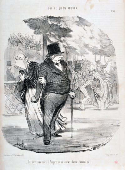 Œuvre de Honoré Daumier (1808-1879). Charivari date de 1849 : Série TOUT CE QUE VOUS VOULEZ. Ce n