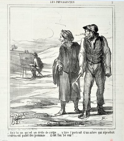 Charivari de 1864 : Série LES LANDSAGISTS - Honoré Daumier