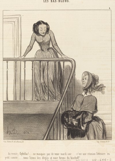 Au revoir, Ophélia!... ne manquez pas... - Honoré Daumier
