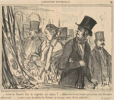 Auras-tu bientôt fini de regarder ces châles? - Honoré Daumier
