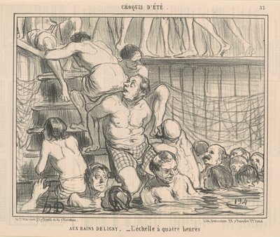 Aux Bains Deligny - Honoré Daumier