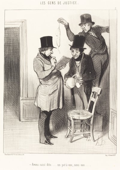 Avons saisi dito... un pot à eau, sans eau - Honoré Daumier
