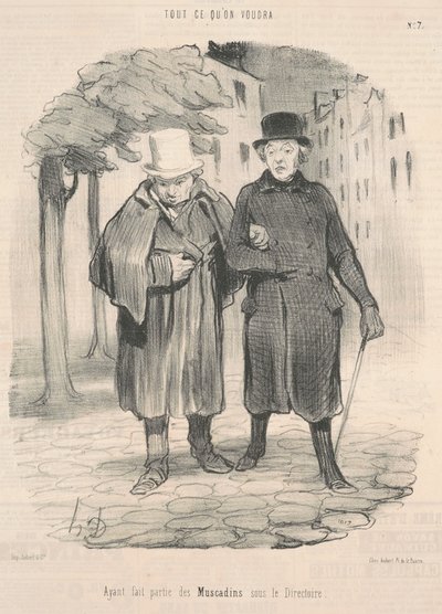 Ayant fait partie des muscadins sous le directoire - Honoré Daumier