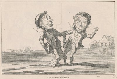 Ayant trop fêté la Saint-Hubert - Honoré Daumier