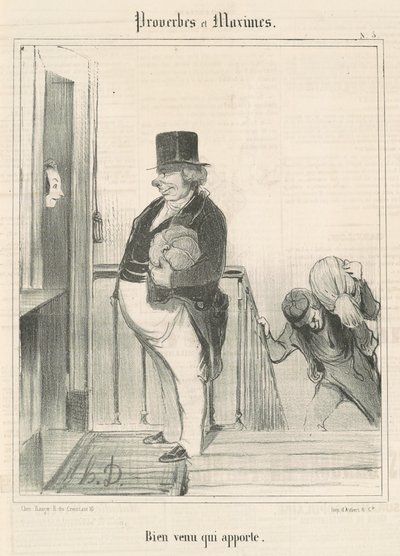 Bien venu qui apporte - Honoré Daumier