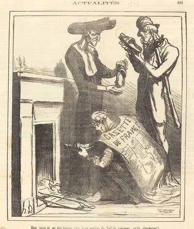 Bien vexés de ne pas trouver... la couronne... - Honoré Daumier