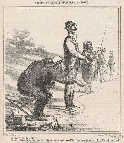 Ça mord, quelle chance! Je vous défends ... - Honoré Daumier
