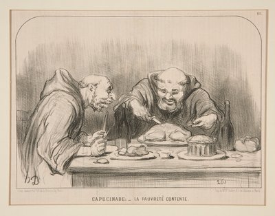 Capucinade : - La pauvreté contente, #88 des Actualités - Honoré Daumier