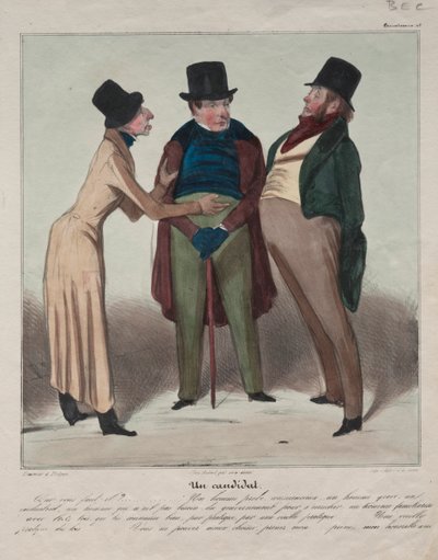 Caricaturana (Planche 48) : Un candidat - Honoré Daumier