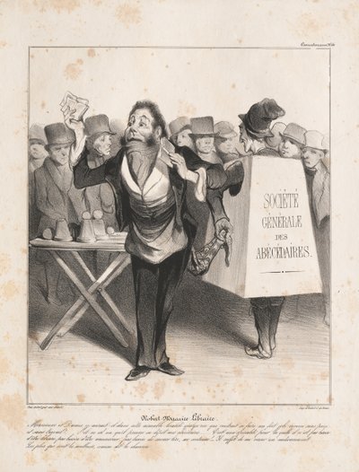 Caricaturana : Pl. 14, Robert Macaire Libraire, 183 - Honoré Daumier