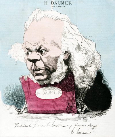 Caricature par Honoré Daumier (1808-1879), graveur, peintre et sculpteur français. Gravure par P. Bernais. Dim: 33x30cm. Musée Arbaud. - Honoré Daumier