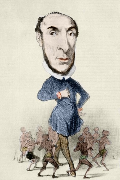 Caricature de Victor Schoelcher (1804-1893) et de l