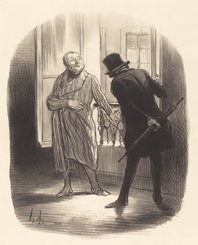 Ce logement est un peu cher, pour la place Royale... - Honoré Daumier